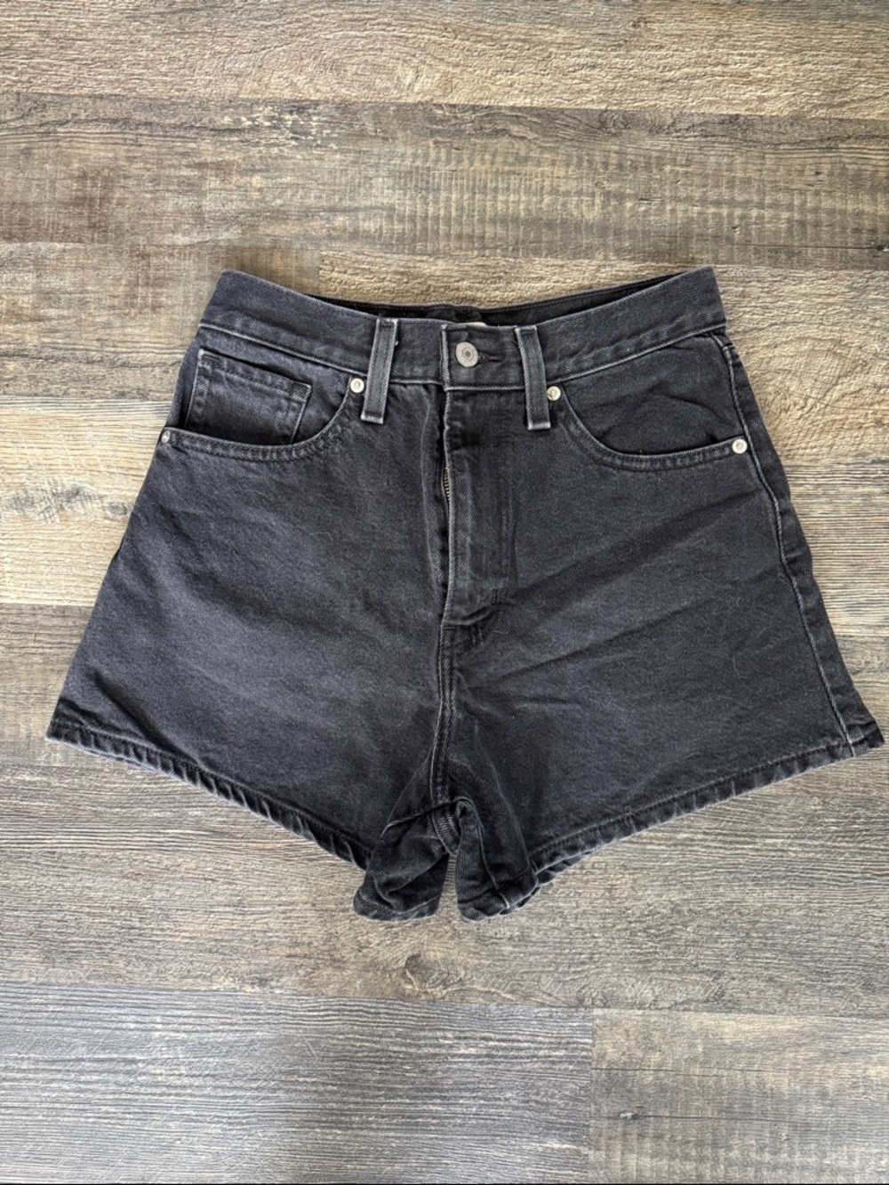 Levi's Black High-Waist Denim Shorts